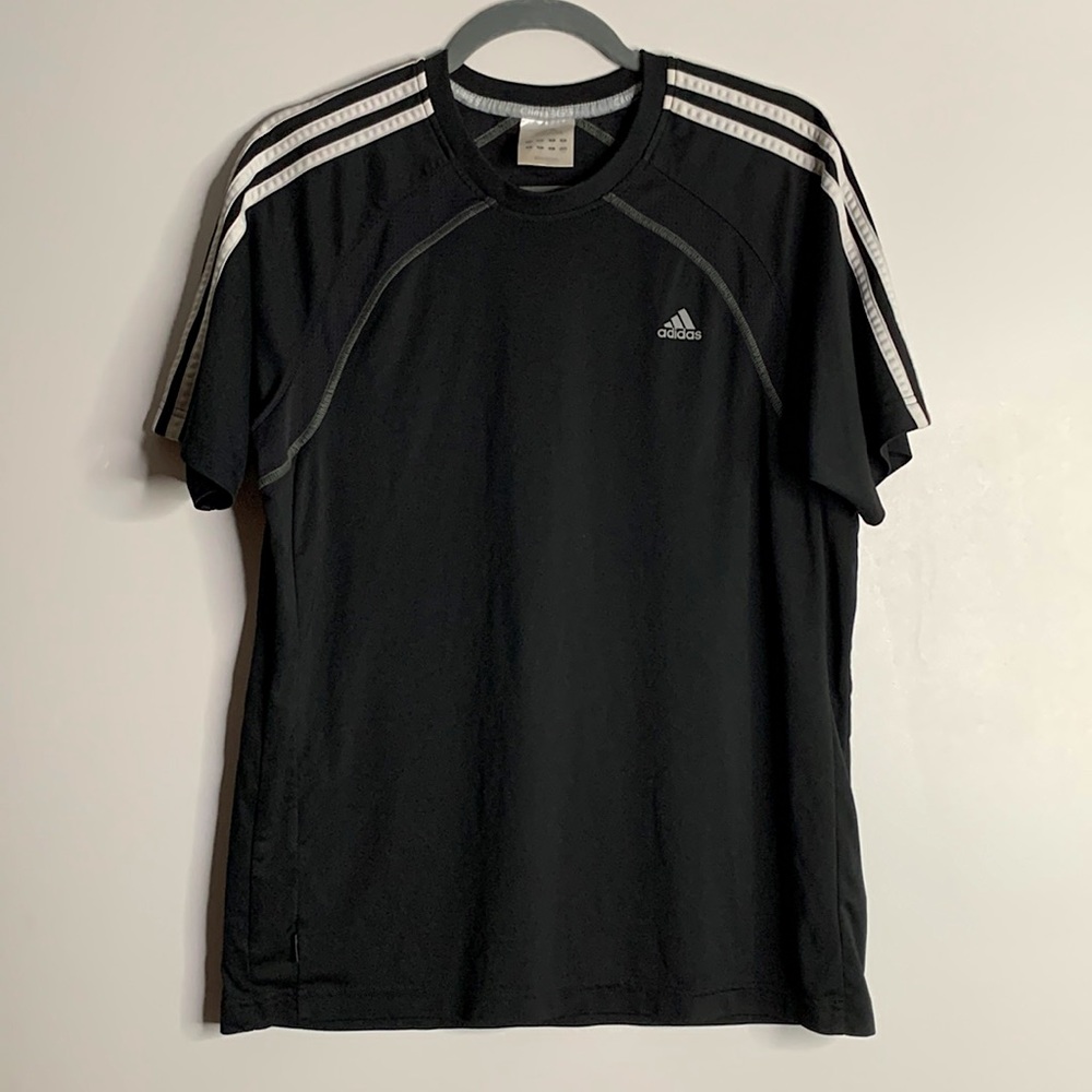 Men’s Adidas Soccer Bike Stretch Athletic Three Stripe Top Shirt
